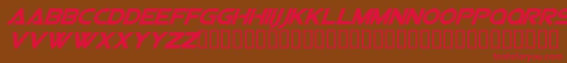 SfvipersquadronsolidItalic Font – Red Fonts on Brown Background