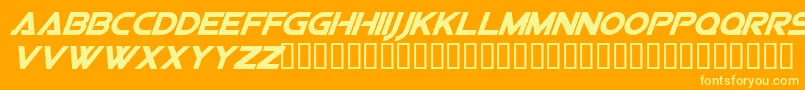 SfvipersquadronsolidItalic Font – Yellow Fonts on Orange Background