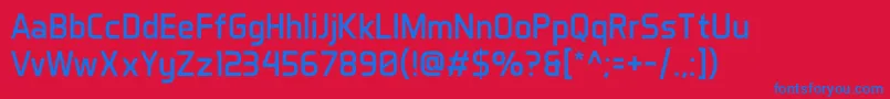 AeroMaticsRegular Font – Blue Fonts on Red Background
