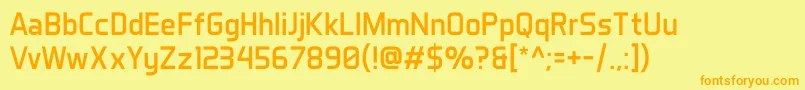 AeroMaticsRegular Font – Orange Fonts on Yellow Background