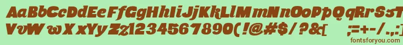 MusaOrnata Font – Brown Fonts on Green Background