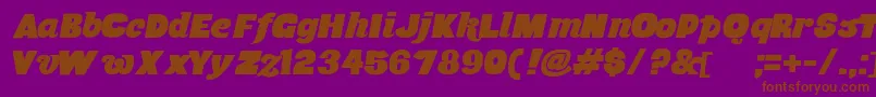 MusaOrnata Font – Brown Fonts on Purple Background