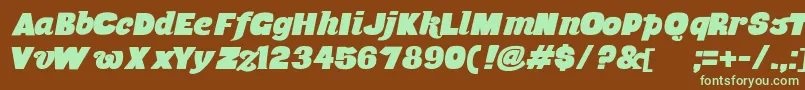 MusaOrnata Font – Green Fonts on Brown Background