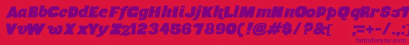 MusaOrnata Font – Purple Fonts on Red Background