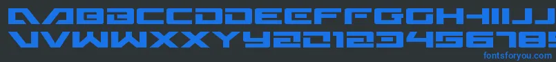Wildcard31expand Font – Blue Fonts on Black Background