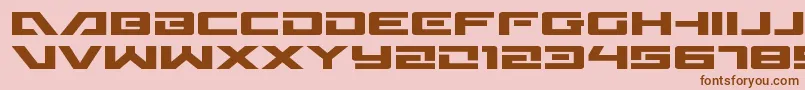 Wildcard31expand-Schriftart – Braune Schriften auf rosa Hintergrund
