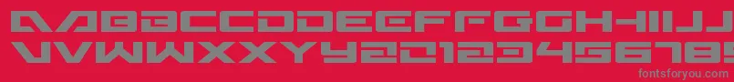 Wildcard31expand Font – Gray Fonts on Red Background