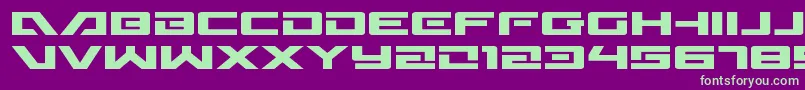Wildcard31expand Font – Green Fonts on Purple Background