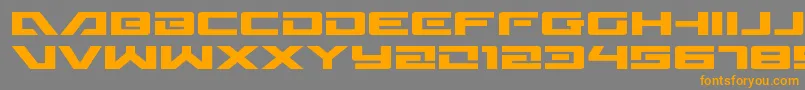 Wildcard31expand-fontti – oranssit fontit harmaalla taustalla