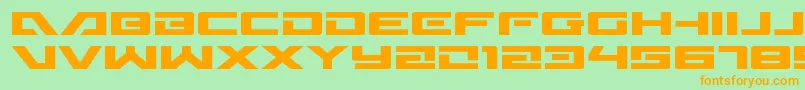 Czcionka Wildcard31expand – pomarańczowe czcionki na zielonym tle