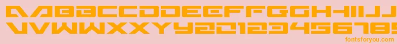 Wildcard31expand Font – Orange Fonts on Pink Background