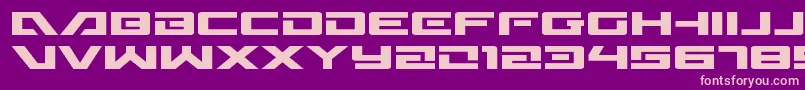 Wildcard31expand Font – Pink Fonts on Purple Background