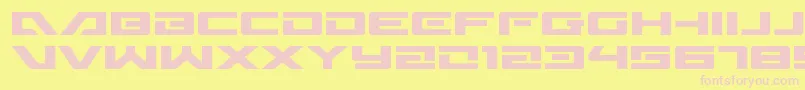 Wildcard31expand Font – Pink Fonts on Yellow Background