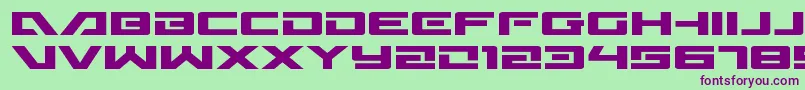 Czcionka Wildcard31expand – fioletowe czcionki na zielonym tle