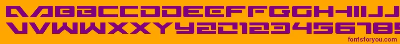 Czcionka Wildcard31expand – fioletowe czcionki na pomarańczowym tle