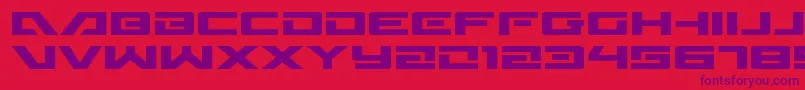 Wildcard31expand Font – Purple Fonts on Red Background