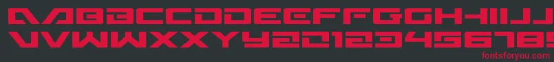 Fonte Wildcard31expand – fontes vermelhas em um fundo preto