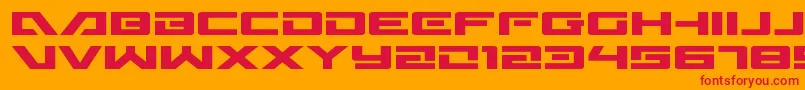 fuente Wildcard31expand – Fuentes Rojas Sobre Fondo Naranja