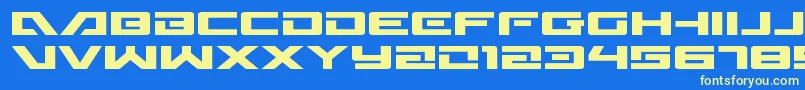 Czcionka Wildcard31expand – żółte czcionki na niebieskim tle