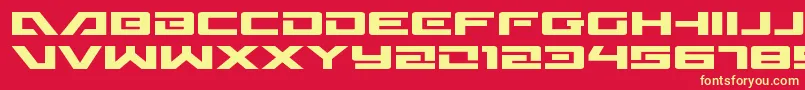 Police Wildcard31expand – polices jaunes sur fond rouge