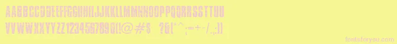 Brokenglass Font – Pink Fonts on Yellow Background