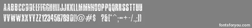 フォントBrokenglass – 灰色の背景に白い文字