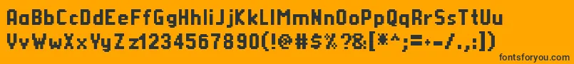 Silombol Font – Black Fonts on Orange Background