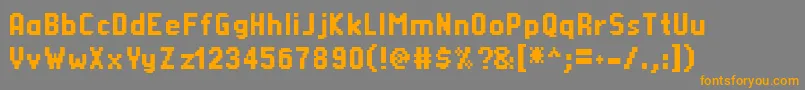 Silombol Font – Orange Fonts on Gray Background