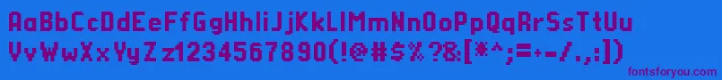 Silombol Font – Purple Fonts on Blue Background