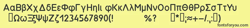 Symbol26.008вЂ“85 Font – Black Fonts on Yellow Background