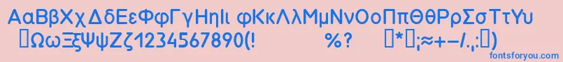 Symbol26.008вЂ“85 Font – Blue Fonts on Pink Background