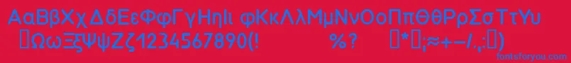 Symbol26.008вЂ“85 Font – Blue Fonts on Red Background