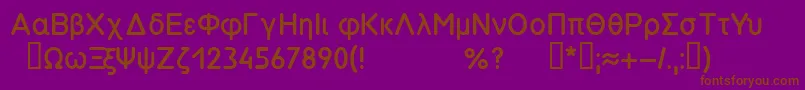 Symbol26.008вЂ“85 Font – Brown Fonts on Purple Background
