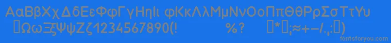 Symbol26.008вЂ“85 Font – Gray Fonts on Blue Background