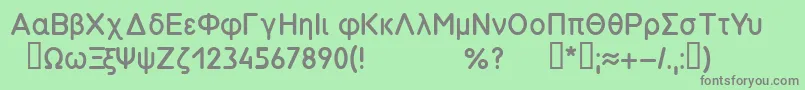 Symbol26.008вЂ“85 Font – Gray Fonts on Green Background