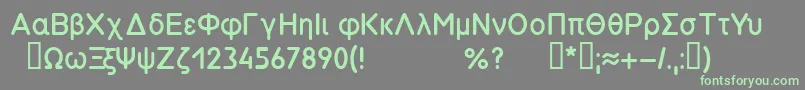 Symbol26.008вЂ“85 Font – Green Fonts on Gray Background
