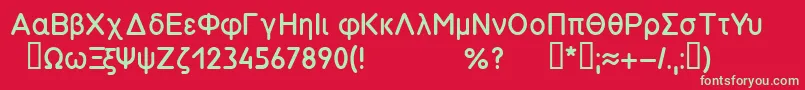 Symbol26.008вЂ“85 Font – Green Fonts on Red Background