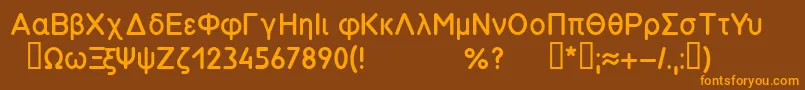 Symbol26.008вЂ“85 Font – Orange Fonts on Brown Background