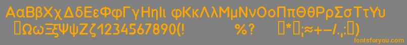 Symbol26.008вЂ“85 Font – Orange Fonts on Gray Background
