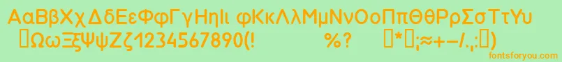 Symbol26.008вЂ“85 Font – Orange Fonts on Green Background