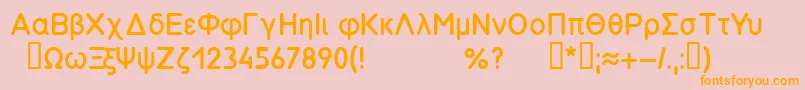 Symbol26.008вЂ“85 Font – Orange Fonts on Pink Background