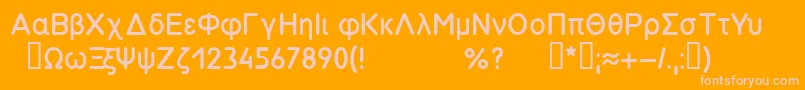 Symbol26.008вЂ“85 Font – Pink Fonts on Orange Background