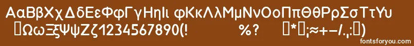 Symbol26.008вЂ“85 Font – White Fonts on Brown Background