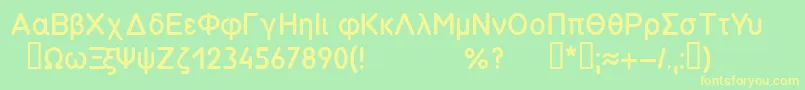 Symbol26.008вЂ“85 Font – Yellow Fonts on Green Background