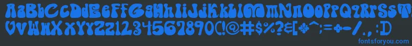 Shagade Font – Blue Fonts on Black Background