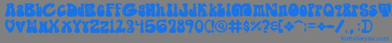 Shagade Font – Blue Fonts on Gray Background