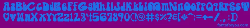 Shagade Font – Blue Fonts on Purple Background