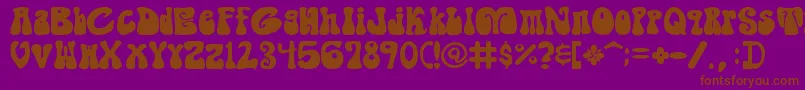 Shagade Font – Brown Fonts on Purple Background