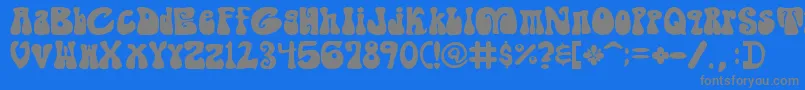 Shagade Font – Gray Fonts on Blue Background