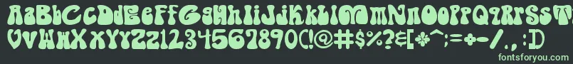 Shagade Font – Green Fonts on Black Background